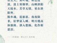 独在异乡为异客，每逢佳节倍思亲。