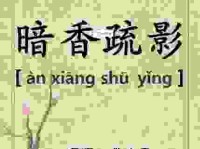暗香疏影的意思解释，关于这个成语的故事都在这里