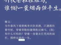 竹杖芒鞋轻胜马，谁怕？