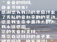 十字母亲节祝福语：表达对妈妈的爱意