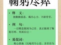 鞠躬尽瘁死而后已的意思解释 背后的历史典故与用法