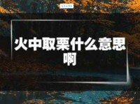 火中取栗的意思