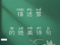 形容美丽雪景的诗句集锦，感受冬日诗意