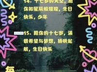 儿子17岁生日的祝福语适合发朋友圈