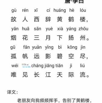 黄鹤楼送孟浩然之广陵：诗句含义及背景故事，轻松了解李白名篇
