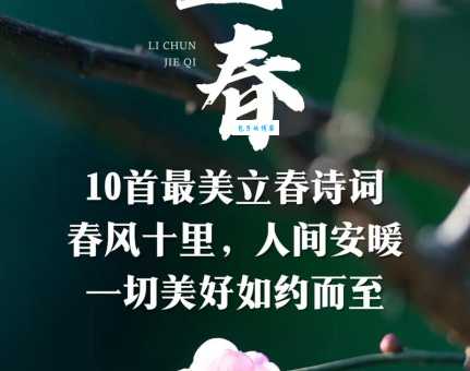 关于立春的唯美句子短句:表达对春天的喜爱