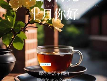 九月再见十月你好:美好的祝福送给十月,愿你开心快乐