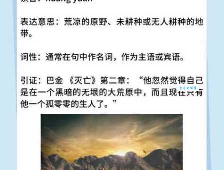荒野的意思是什么?一文读懂荒野的含义