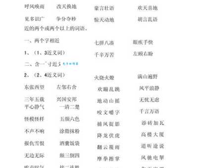 异常近义词及例句,快速掌握词语用法