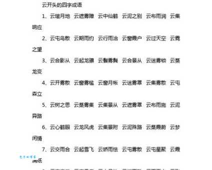 关于烟什么云什么的四字成语,你了解多少?