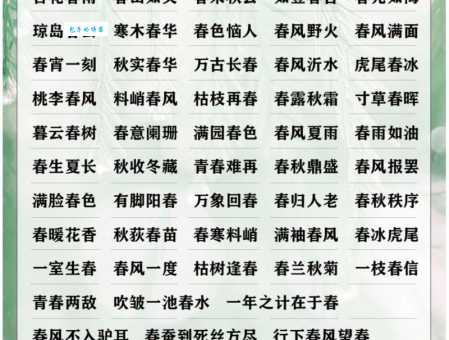 描写春天的四字成语有哪些?赶紧收藏这份春意满满的成语大全!