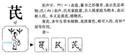 想知道“芪”字怎么读吗？这里有“芪”字的拼音、读音和组词详解！