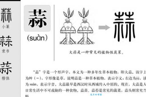 “蒜”字的正确读音及拼音是什么?“蒜”字可以组成哪些词语?快来学习一下吧!