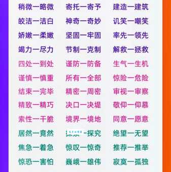 寻找美丽的近义词?教你用词更精准生动