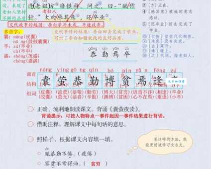 囊萤映雪主人公的刻苦故事,激励后世学子