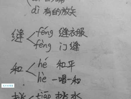 缝的多音字组词信息