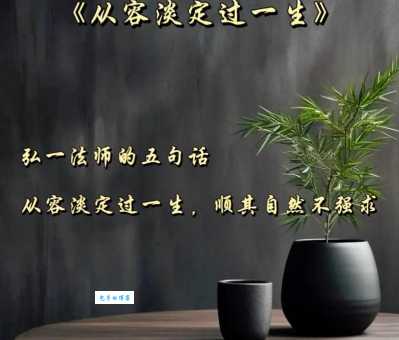 从容淡定是什么意思