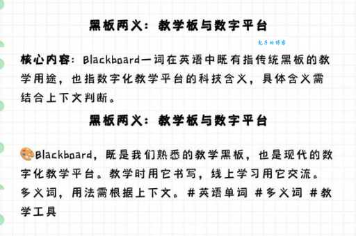 blackboard是什么意思？blackboard怎么读？blackboard例句及用法