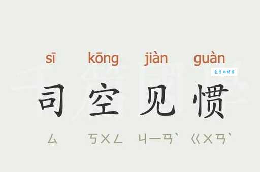 司空见惯的意思_司空见惯的近义词｜反义词_司空见惯造句例句