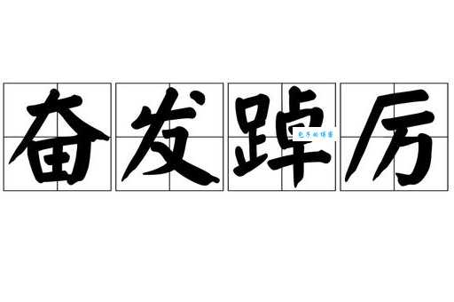 踔厉奋发的意思解释、造句、出处典故、成语接龙