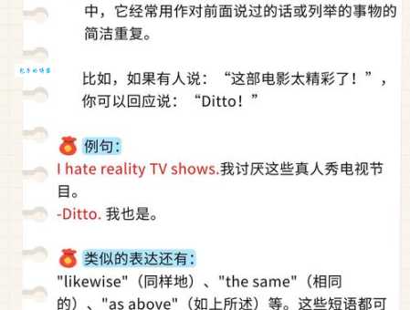 ditto是什么意思_ditto的中文翻译
