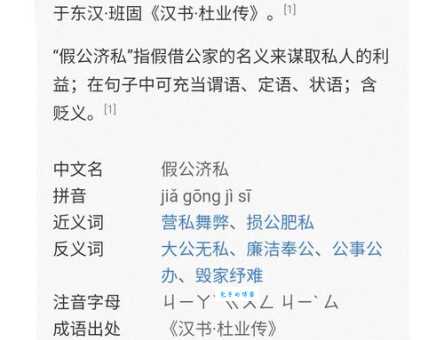 假公营私