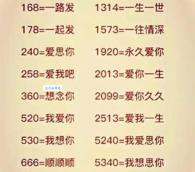 数字恋爱什么意思？数字恋爱四字成语意思解释、出处