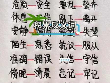彻底搞懂百发百中的反义词:让你不再困惑