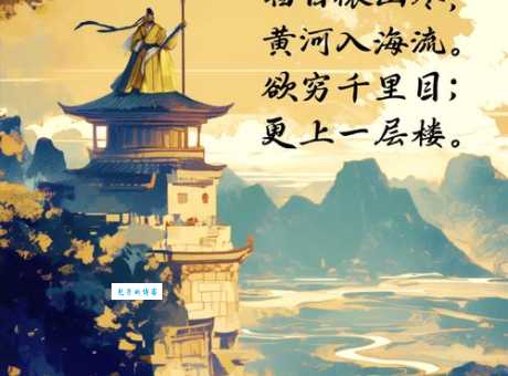 白日依山尽，黄河入海流。
