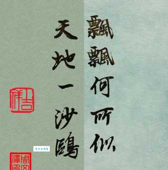 飘飘何所似，天地一沙鸥。