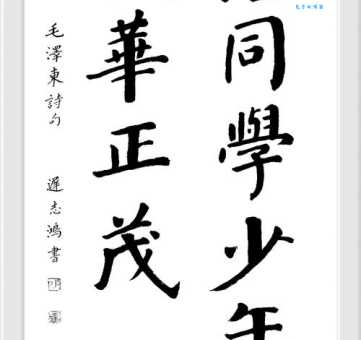 恰同学少年，风华正茂；书生意气，挥斥方遒。