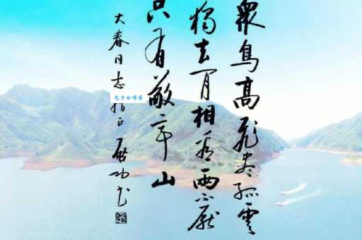 众鸟高飞尽，孤云独去闲。