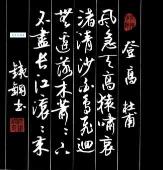 风急天高猿啸哀，渚清沙白鸟飞回。