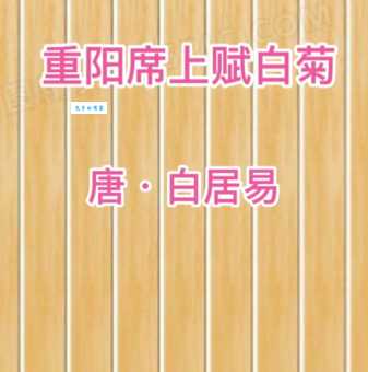 重阳席上赋白菊