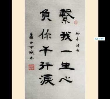 系我一生心，负你千行泪。