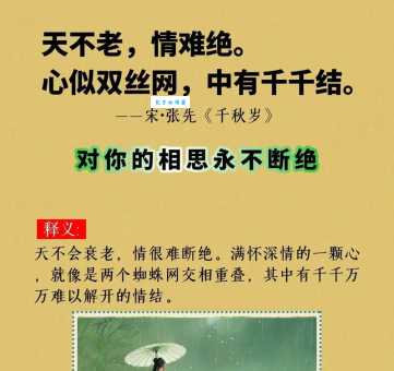 天不老，情难绝。