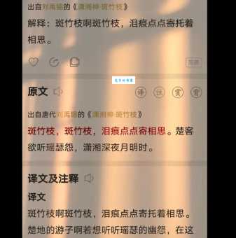 斑竹枝，斑竹枝，泪痕点点寄相思。