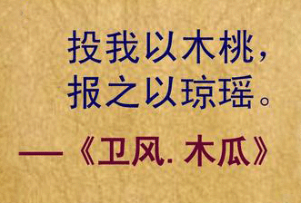 投我以木瓜，报之以琼琚。
