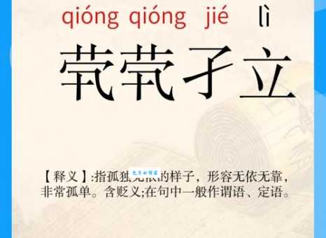 茕茕孑立，形影相吊的意思