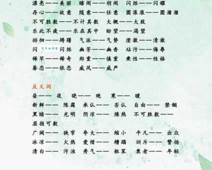 汉语词语“风采”的同义词、近义词、反义词及区别与用法