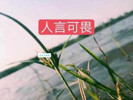 人言可畏的意思