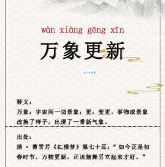 万象更新是什么意思 解读这个成语的由来和用法