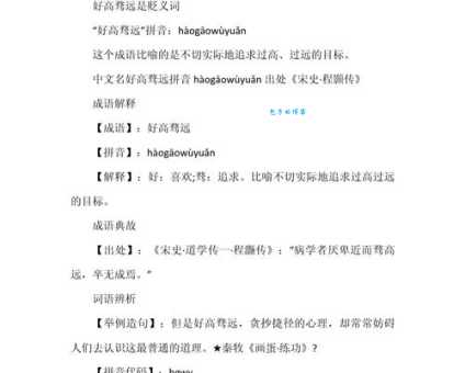 好高骛远的意思解析 为什么它会影响成功