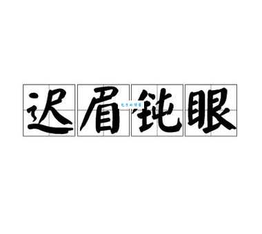 迟眉钝眼是什么意思这个成语你理解对了吗