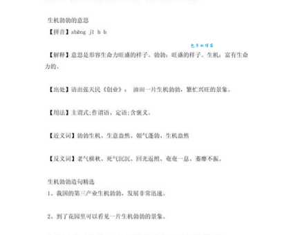 想知道生机盎然的意思吗快来看看这些生动的例子