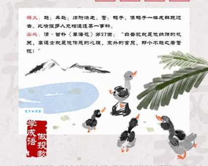 趋之若鹜的意思及典故 揭秘成语背后的故事