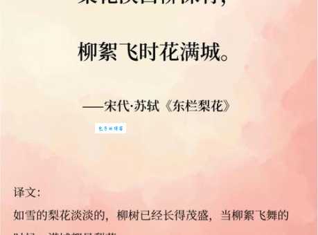 雨打梨花什么意思一句诗道尽春天的哀愁