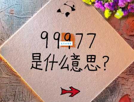 你知道99977的两种意思吗第二种太有趣了