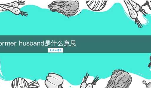 former什么意思 快速掌握former的几种中文含义