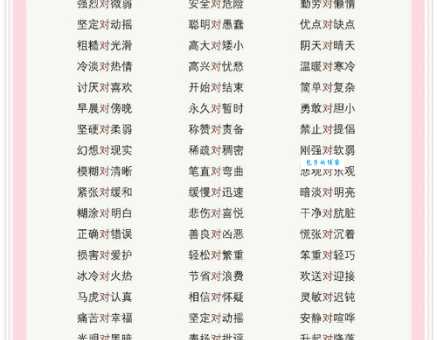 从从容容的反义词：你真的了解它们之间的差异吗？
